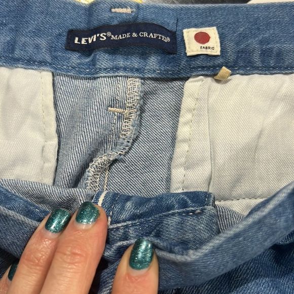 LEVI'S Vintage Inspired 60’s Throwback High Wasted Mom Trouse Denim Jean Shorts - Picture 7 of 10